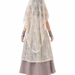 Womens Corpse Bride Cosplay Costume Beige Lace Layered Maxi 2 | PricZone Womens Corpse Bride Cosplay Costume Beige Lace Layered Maxi 2 | PricZone