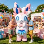 22M Cute Rabbit Inflatable Costume Mascot Parade Adult 2 | PricZone 22M Cute Rabbit Inflatable Costume Mascot Parade Adult 2 | PricZone