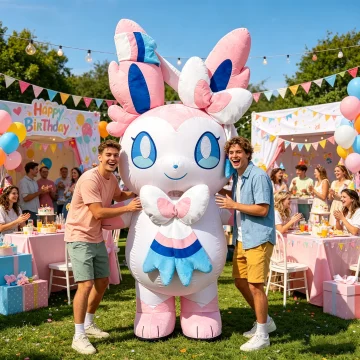 2.2M Cute Rabbit Inflatable Costume Mascot Parade Adult 2