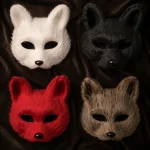 Soft Furry Faux Fur Fox HalfFace Mask Props Ornament 4 | PricZone