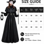 Women Plague Doctor Costume Set Medieval Gothic Long Dress 8 | PricZone
