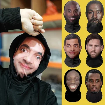 Funny Full Face Mask 3D Printed Celebrity Masks Elastic 1