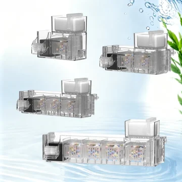 220V 3W Aquarium Fish Tank Top Filter Box with Bio Balls 2
